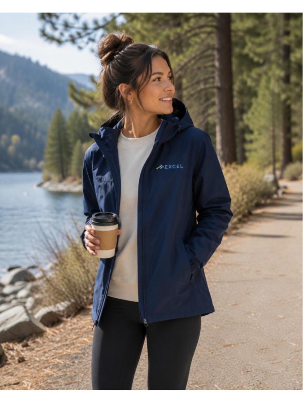 Women's Port Authority Navy Rain Jacket M Summer